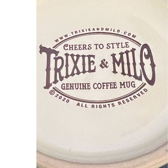TRIXIE & MILO "Rise and Grind Sunshine" Ceramic Mug Coffee Cup 3.5" x 3.5" - Picture 10 of 11